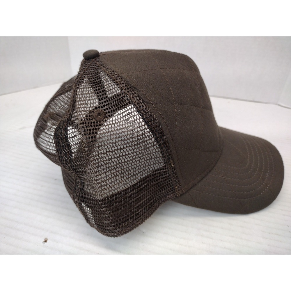 PUGS Brown Snapback Quilted Front Hat Cap One Size Mesh - Picture 3 of 7